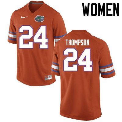 Women's Florida Gators #24 Mark Thompson NCAA Nike Orange Authentic Stitched College Football Jersey DGD0362VT